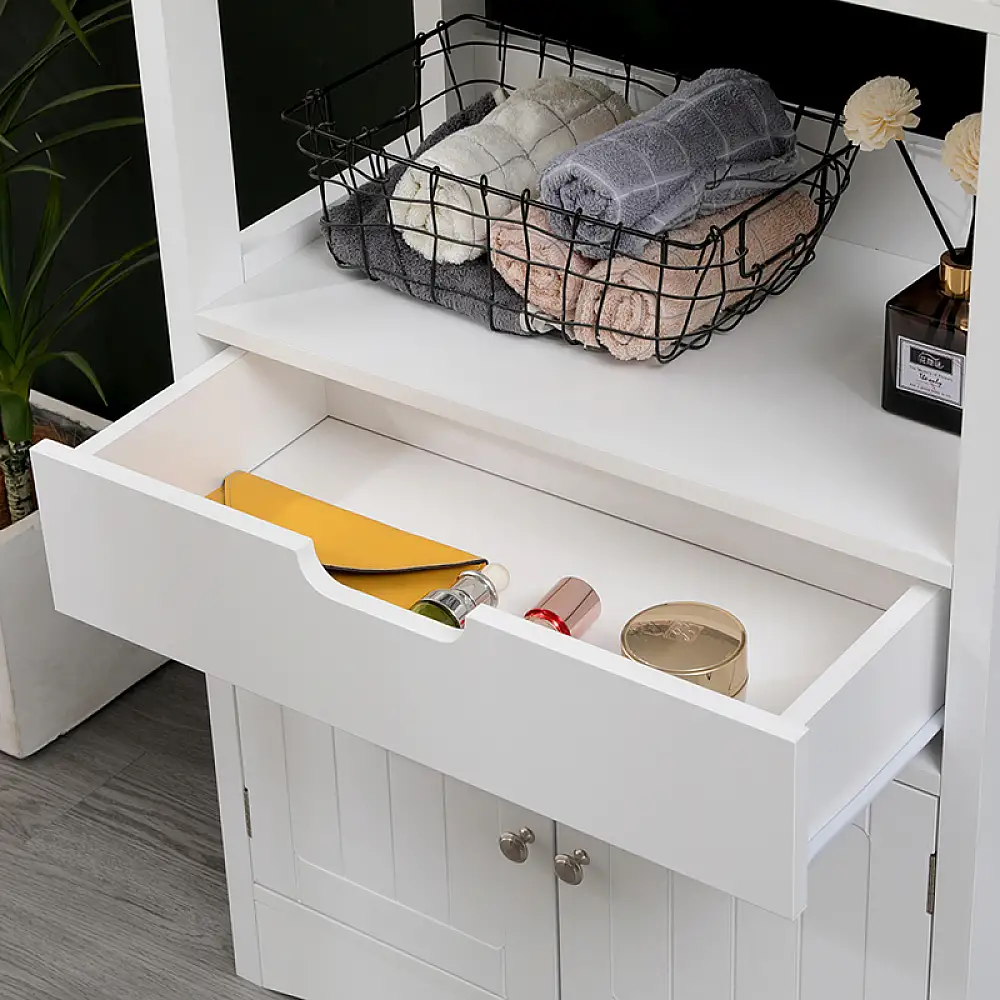 Ντουλάπι-στήλη Sejo pakoworld mdf λευκό 60x32.5x154εκ