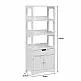 Ντουλάπι-στήλη Sejo pakoworld mdf λευκό 60x32.5x154εκ