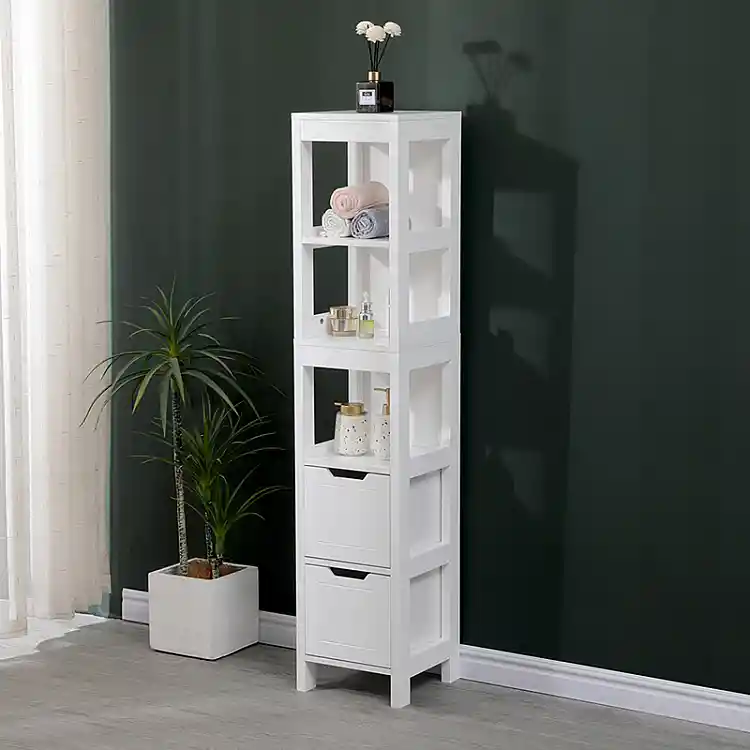 Ντουλάπι-στήλη Kelby pakoworld mdf λευκό 30x30x144εκ