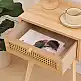 Κομοδίνο Scandy pakoworld ξύλο πεύκου-rattan σε φυσική απόχρωση 48x36x55εκ