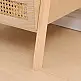 Ραφιέρα επιδαπέδια 3όροφη Scandy pakoworld mdf-rattan σε φυσική απόχρωση 44x37x110εκ