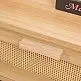 Κονσόλα Alenda pakoworld ξύλο πεύκου-rattan σε φυσική απόχρωση 100x30x76εκ
