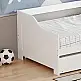 Καναπές-κρεβάτι Benato pakoworld ξύλο πεύκου λευκό 90x190εκ
