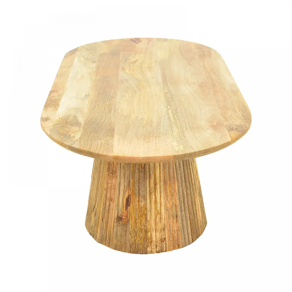 Τραπέζι σαλονιού Aithra pakoworld μασίφ ξύλο μάνγκο σε φυσική απόχρωση 120x60x42εκ