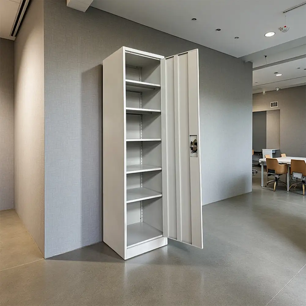 Μεταλλική ντουλάπα-στήλη Koya pakoworld ανοιχτό γκρι 50x45x180εκ