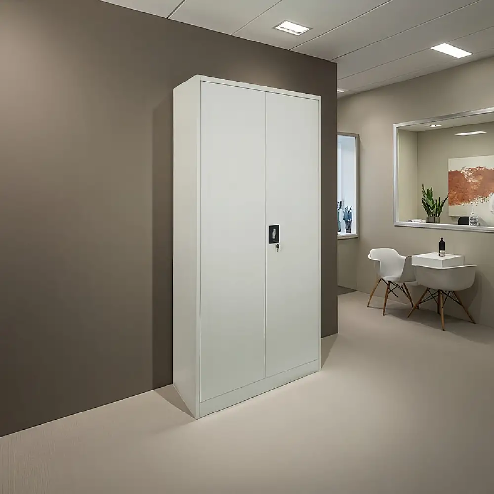 Μεταλλική ντουλάπα Ugren pakoworld ανοιχτό γκρι 90x40x180εκ