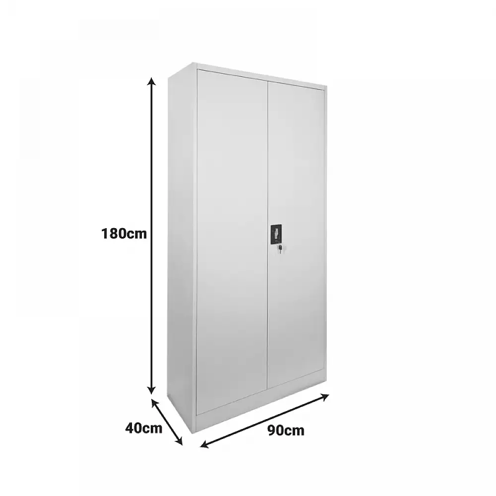 Μεταλλική ντουλάπα Ugren pakoworld ανοιχτό γκρι 90x40x180εκ