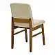 Καρέκλα Dalby pakoworld εκρού ύφασμα καρυδί rubberwood 50x45x85,5εκ | 2 τμχ