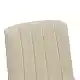 Καρέκλα Dalby pakoworld εκρού ύφασμα καρυδί rubberwood 50x45x85,5εκ | 2 τμχ