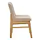 Καρέκλα Dalby pakoworld μπεζ ύφασμα sonoma rubberwood 50x45x85,5εκ | 2 τμχ