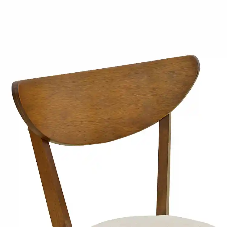 Καρέκλα Canon pakoworld καρυδί rubberwood εκρού ύφασμα 43x52x83,5εκ | 2 τμχ