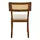 Καρέκλα Raffles pakoworld καρυδί rubberwood με pe rattan και εκρού ύφασμα 47x48x83.5εκ | 2 τμχ
