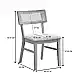 Καρέκλα Raffles pakoworld καρυδί rubberwood με pe rattan και εκρού ύφασμα 47x48x83.5εκ | 2 τμχ