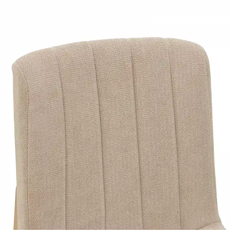 Σκαμπό μπαρ Dalby pakoworld sonoma rubberwood και μπεζ ύφασμα 50x45x102,5εκ | 2 τμχ