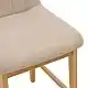 Σκαμπό μπαρ Dalby pakoworld sonoma rubberwood και μπεζ ύφασμα 50x45x102,5εκ | 2 τμχ