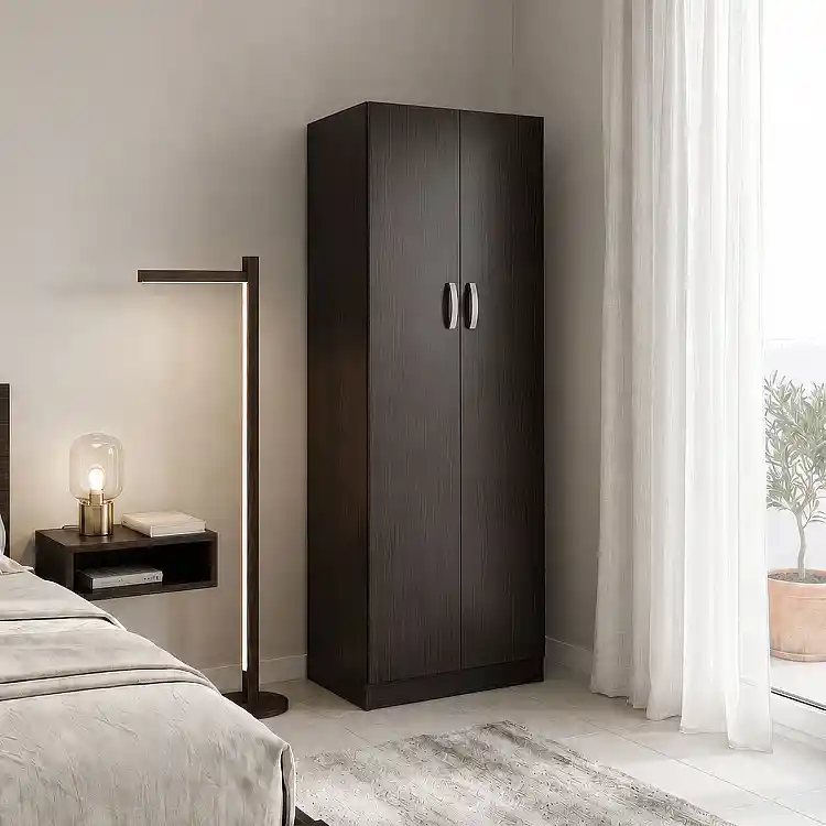 Ντουλάπα δίφυλλη Athos pakoworld σε wenge απόχρωση 60x42x180εκ