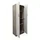 Ντουλάπα δίφυλλη Athos pakoworld σε sonoma-λευκή απόχρωση 60x42x180εκ