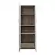 Ντουλάπα δίφυλλη Athos pakoworld σε sonoma-λευκή απόχρωση 60x42x180εκ