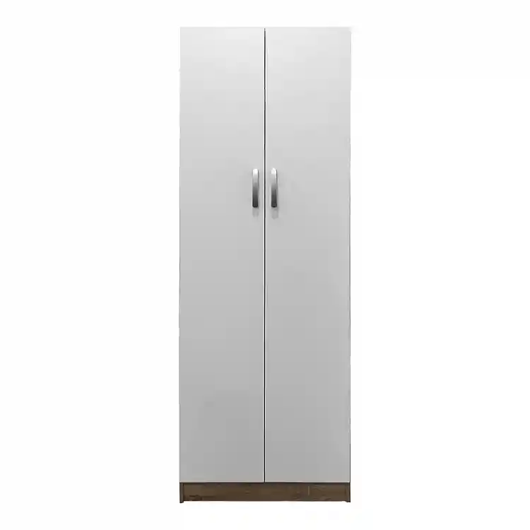 Ντουλάπα δίφυλλη Athos pakoworld σε sonoma-λευκή απόχρωση 60x42x180εκ