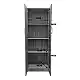 Ντουλάπα δίφυλλη Athos pakoworld σε sonoma-λευκή απόχρωση 60x42x180εκ