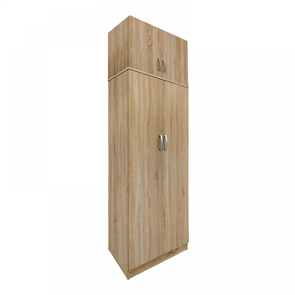 Ντουλάπα δίφυλλη και πατάρι Lego pakoworld σε oak απόχρωση 80x42x240εκ