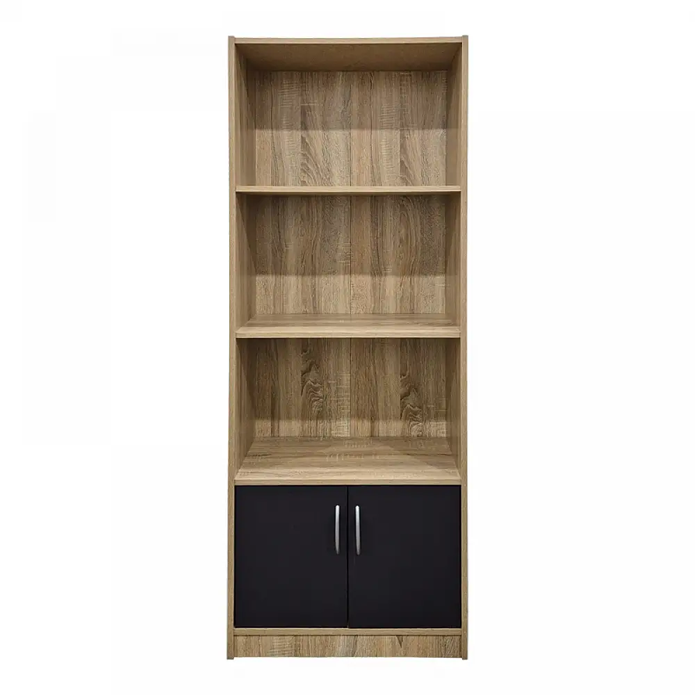 Βιβλιοθήκη Tekaro pakoworld sonoma-ανθρακί 60x29x166εκ