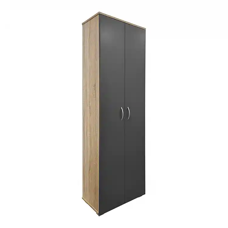 Παπουτσοθήκη-Ντουλάπα Racka pakoworld sonoma-ανθρακί 58x34x186εκ