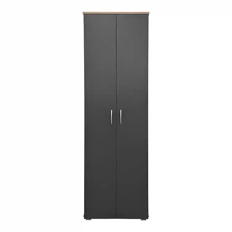 Παπουτσοθήκη-Ντουλάπα Racka pakoworld sonoma-ανθρακί 58x34x186εκ