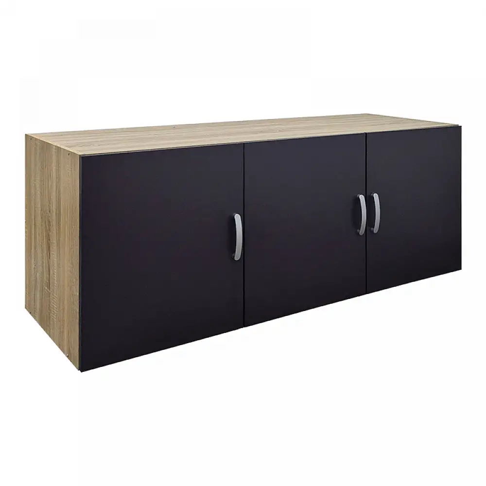 Πατάρι ντουλάπας τρίφυλλο Alvia pakoworld sonoma-ανθρακί 150x51x60εκ
