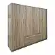 Ντουλάπα τετράφυλλη με 2 συρτάρια Alvia pakoworld sonoma 200x51x180εκ