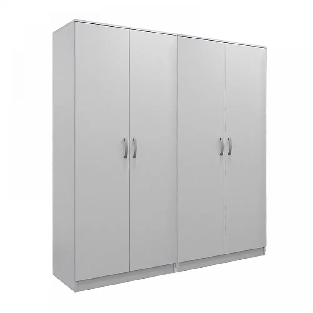 Ντουλάπα τετράφυλλη Lego Ι pakoworld λευκή 160x42x180εκ