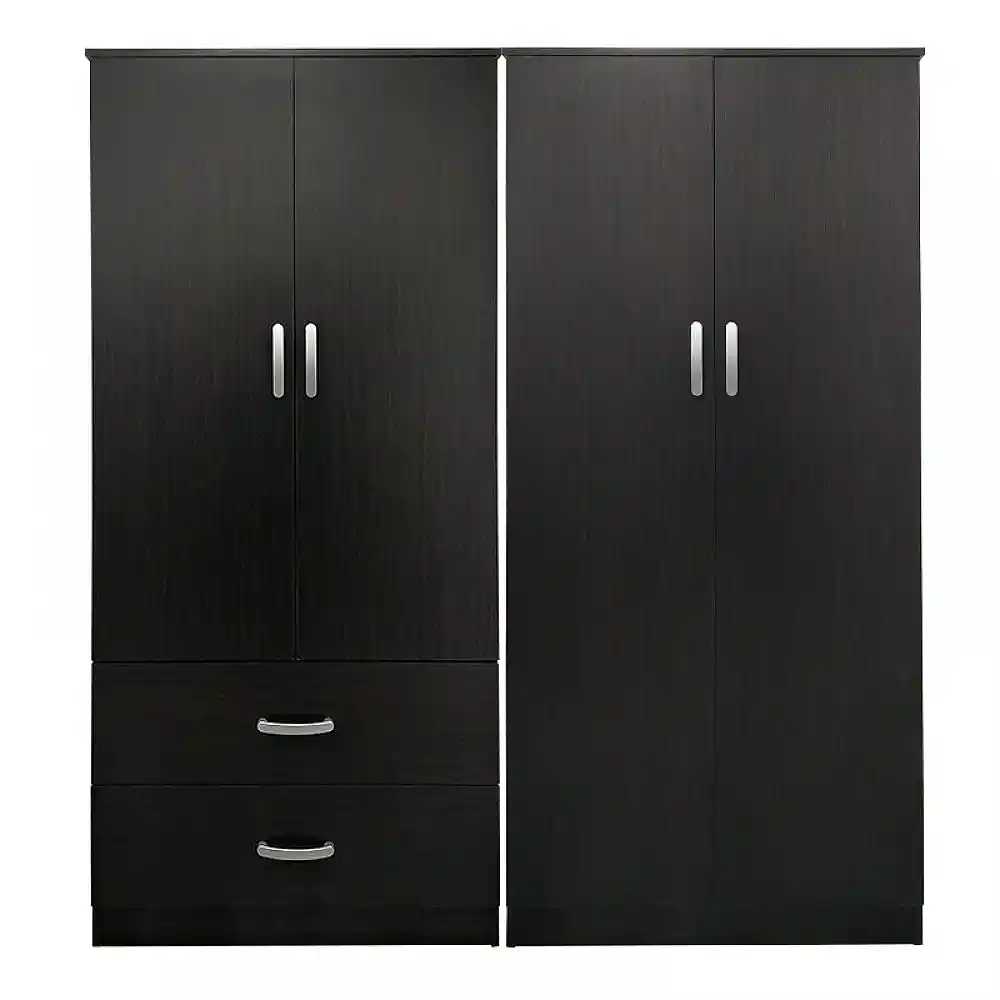 Ντουλάπα τετράφυλλη Athos pakoworld wenge 160x42x180εκ