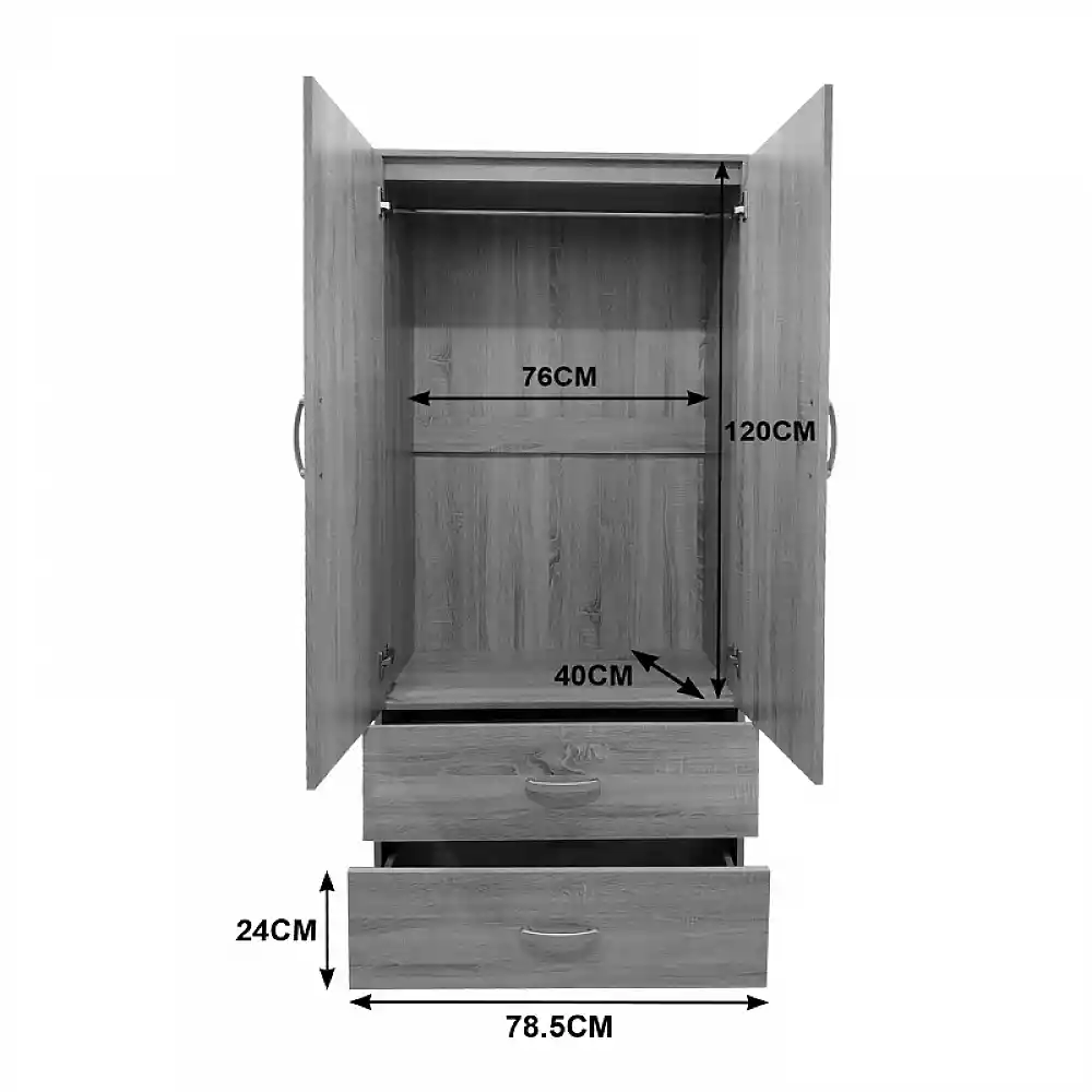 Ντουλάπα τετράφυλλη Athos pakoworld wenge 160x42x180εκ