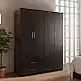 Ντουλάπα τετράφυλλη Athos pakoworld wenge 160x42x180εκ