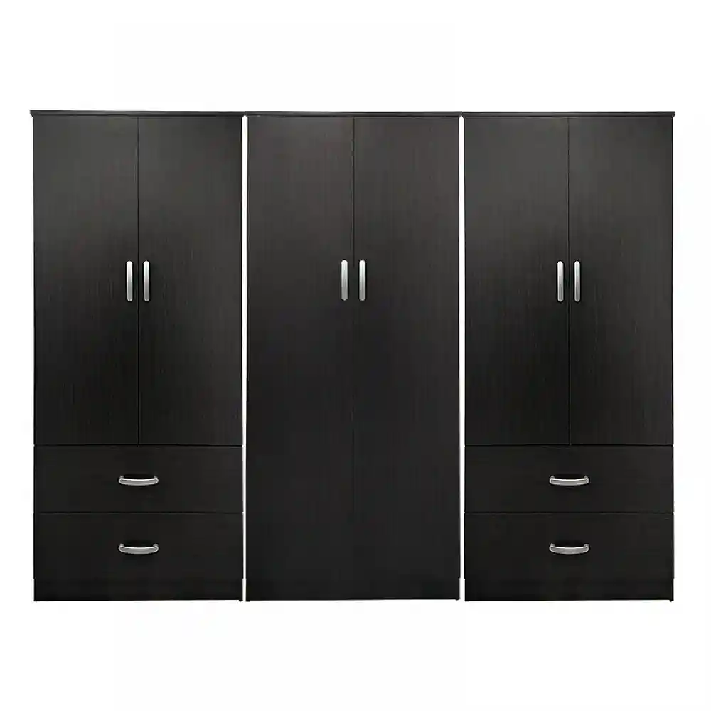 Ντουλάπα εξάφυλλη Athos pakoworld wenge 240x42x180εκ