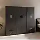 Ντουλάπα εξάφυλλη Athos pakoworld wenge 240x42x180εκ