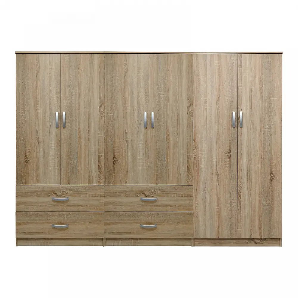 Ντουλάπα εξάφυλλη Lego pakoworld sonoma 240x42x180εκ