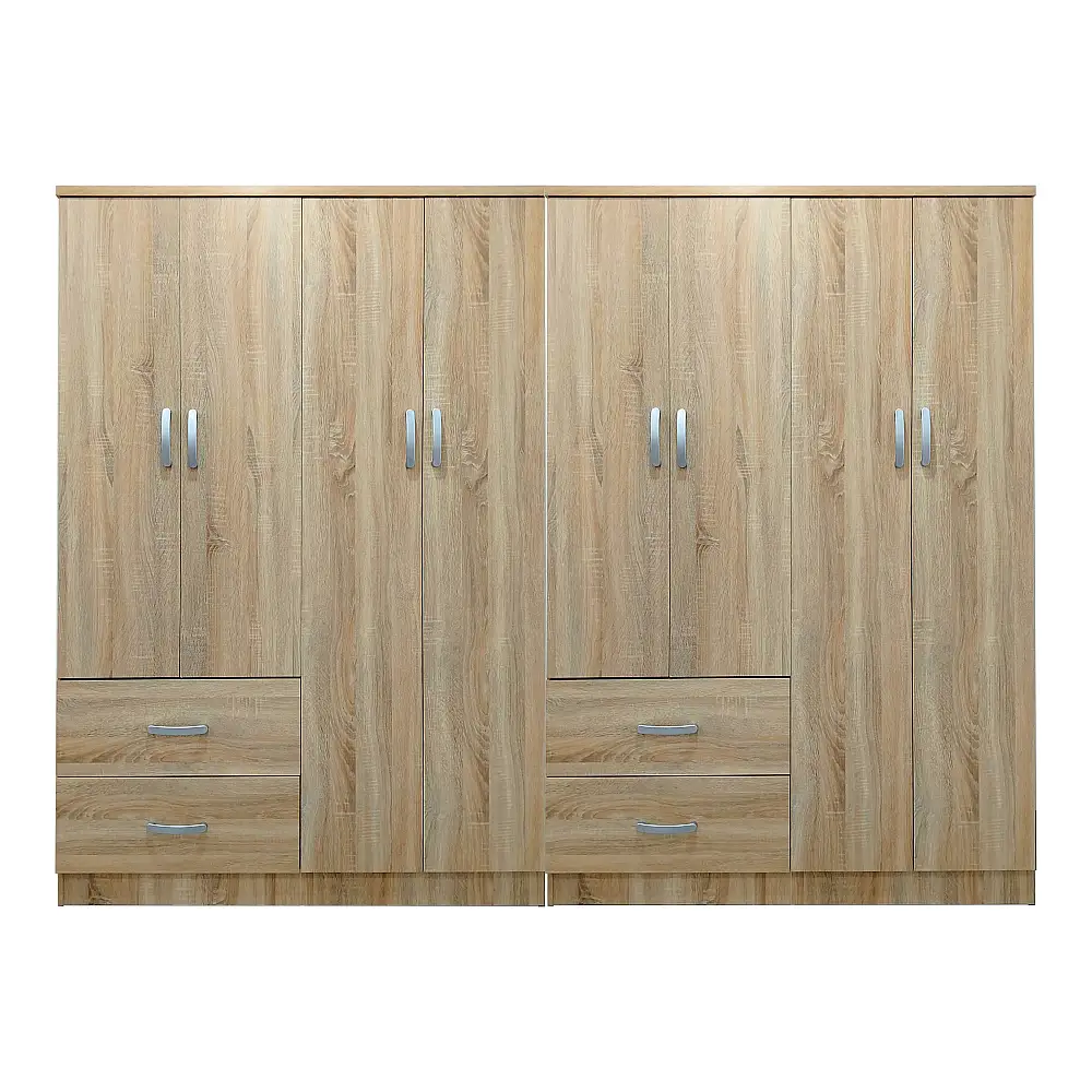 Ντουλάπα οχτάφυλλη Lego pakoworld sonoma 241x42x181εκ