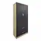 Ντουλάπα πεντάφυλλη Athos pakoworld sonoma-ανθρακί 170x42x180εκ