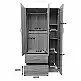 Ντουλάπα πεντάφυλλη Athos pakoworld sonoma-ανθρακί 170x42x180εκ