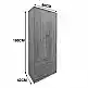 Ντουλάπα πεντάφυλλη Athos pakoworld sonoma-ανθρακί 170x42x180εκ