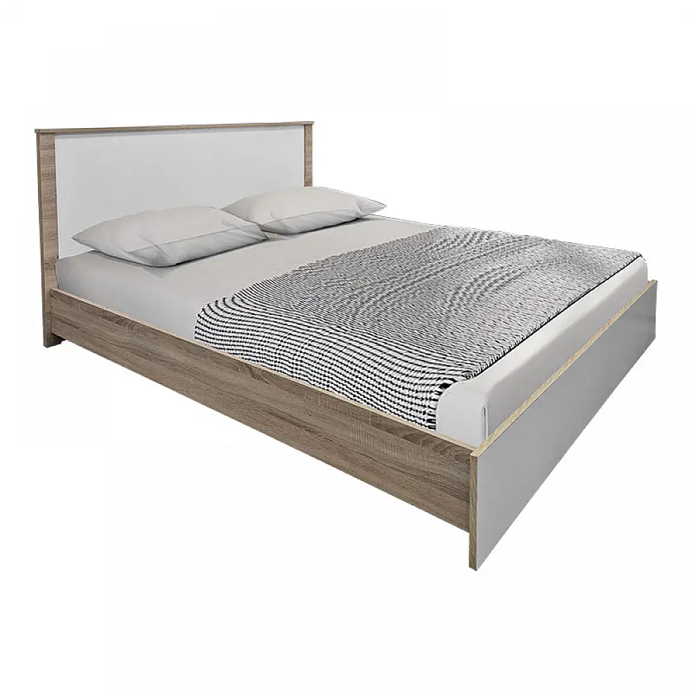 Σετ Κρεβατοκάμαρας Athos Sonoma Λευκό με Κρεβάτι 160x200εκ Σετ 4τεμ