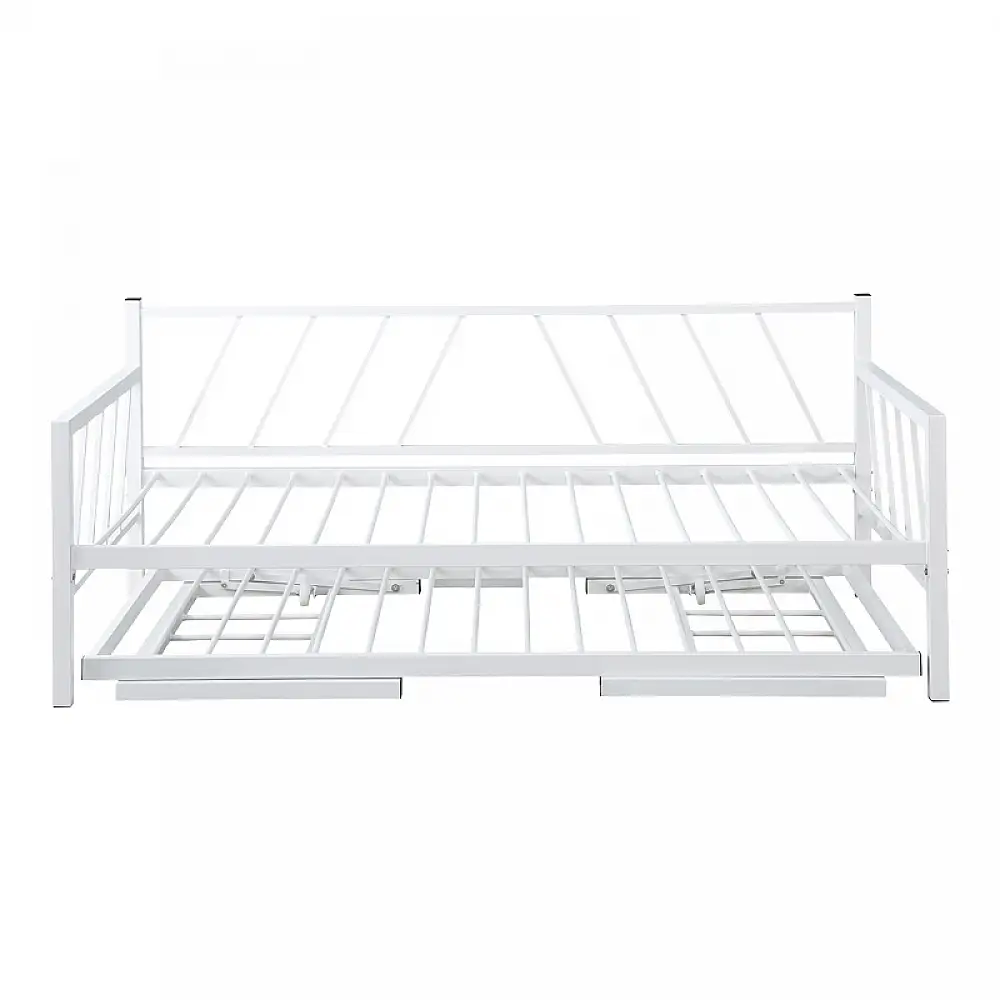 Κρεβάτι-Καναπές Remmie pakoworld μέταλλο λευκό 90x190εκ