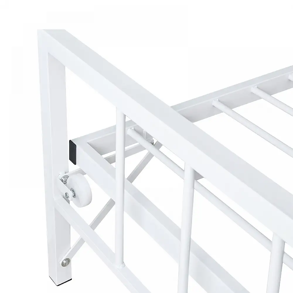 Κρεβάτι-Καναπές Remmie pakoworld μέταλλο λευκό 90x190εκ