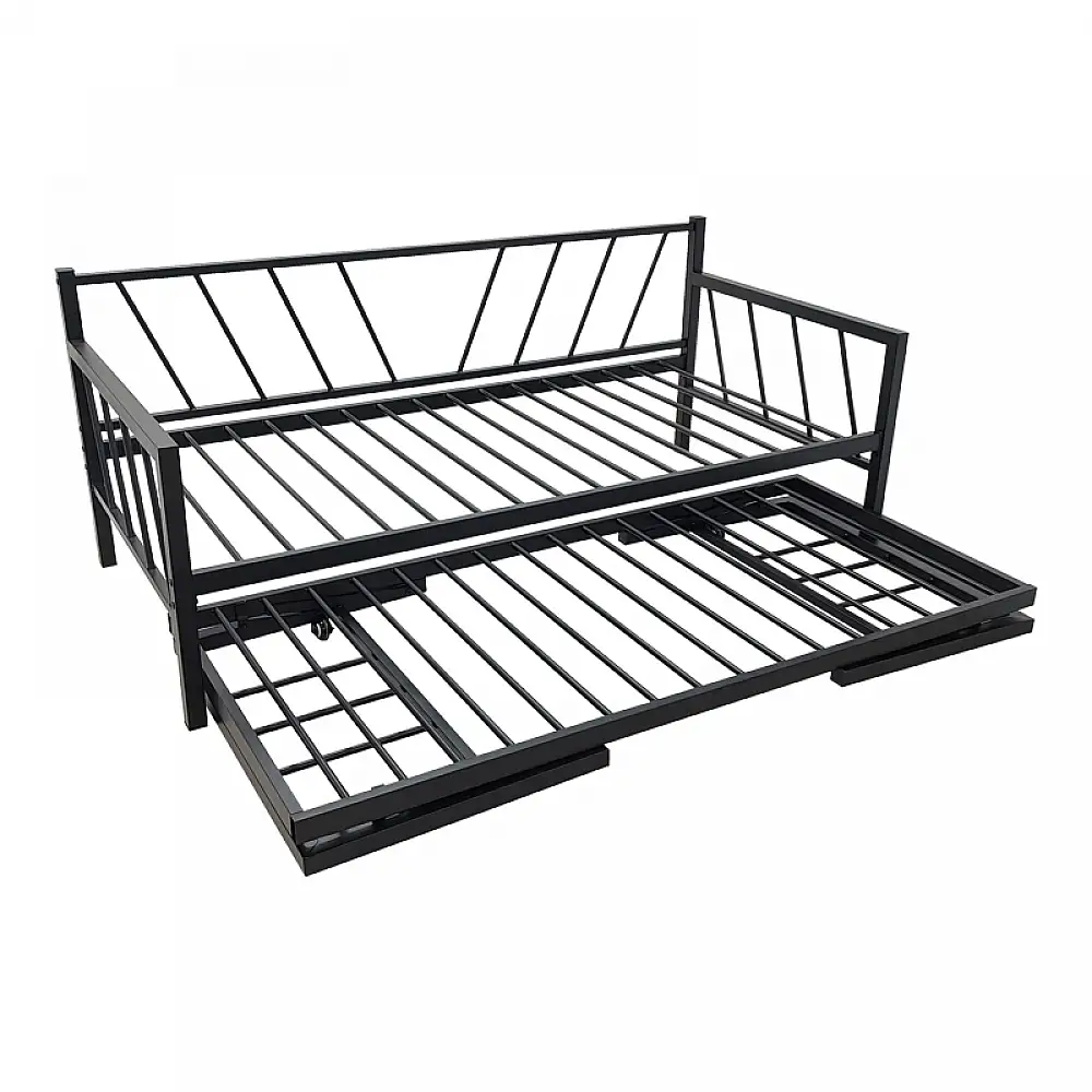 Κρεβάτι-Καναπές Remmie pakoworld μέταλλο μαύρο 90x190εκ