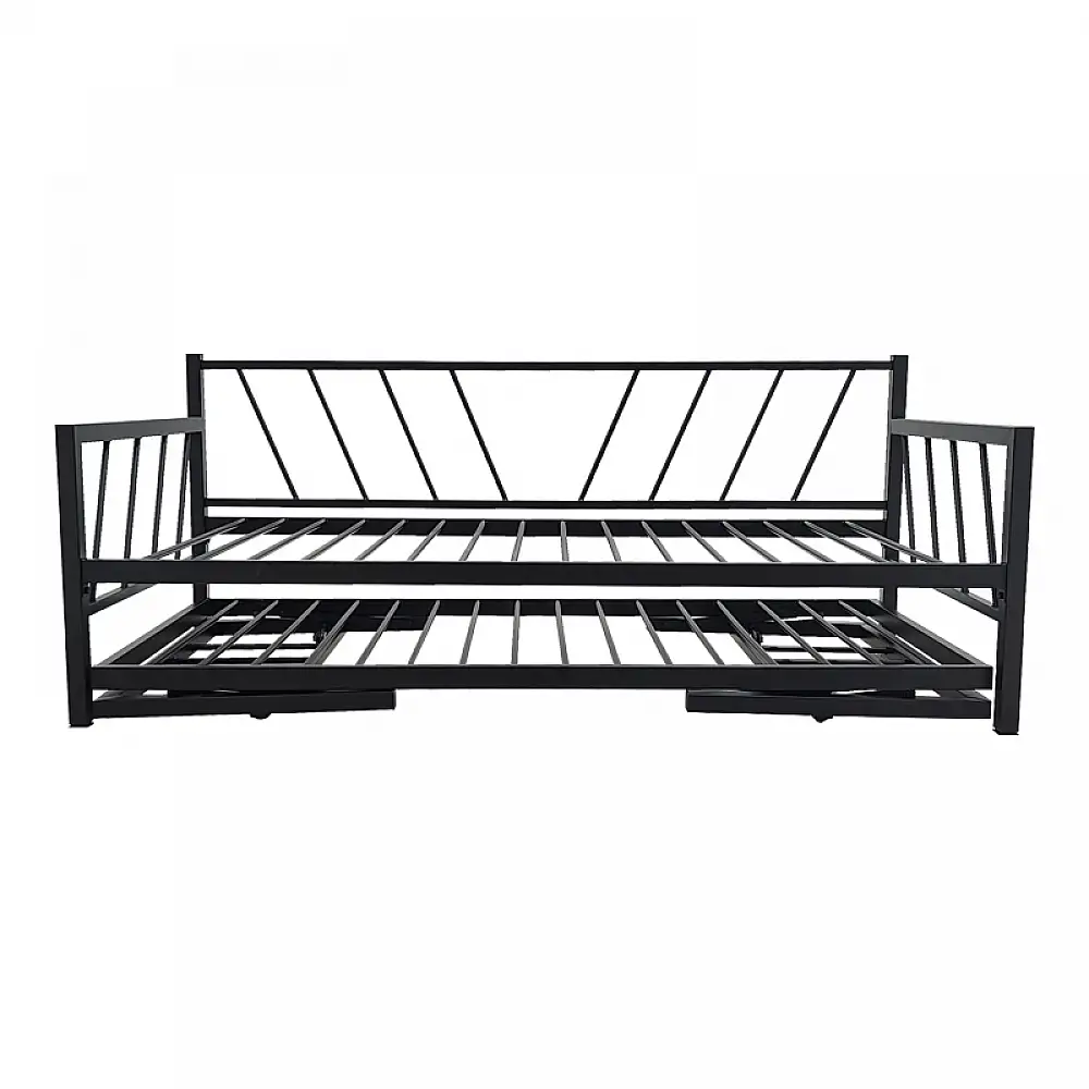 Κρεβάτι-Καναπές Remmie pakoworld μέταλλο μαύρο 90x190εκ