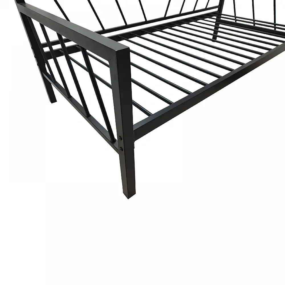 Κρεβάτι-Καναπές Remmie pakoworld μέταλλο μαύρο 90x190εκ