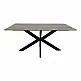 Τραπέζι Bethan pakoworld sonoma με γκρι mdf και μαύρο μέταλλο 180x90x75εκ