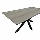 Τραπέζι Bethan pakoworld sonoma με γκρι mdf και μαύρο μέταλλο 180x90x75εκ