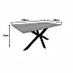 Τραπέζι Bethan pakoworld sonoma με γκρι mdf και μαύρο μέταλλο 180x90x75εκ